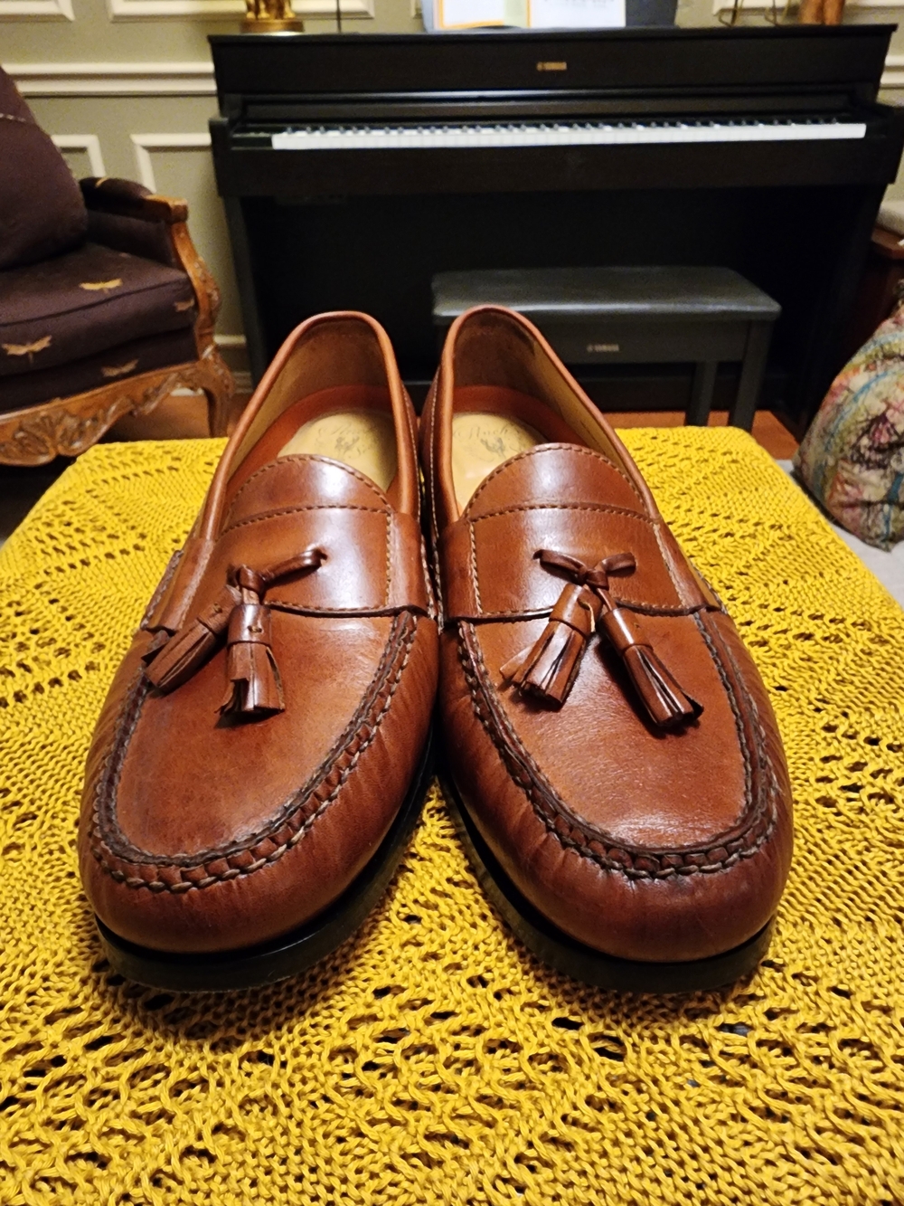 Cole Haan Pinch Grand tassel loafers in classic brown leather, Men’s size 10.5 M